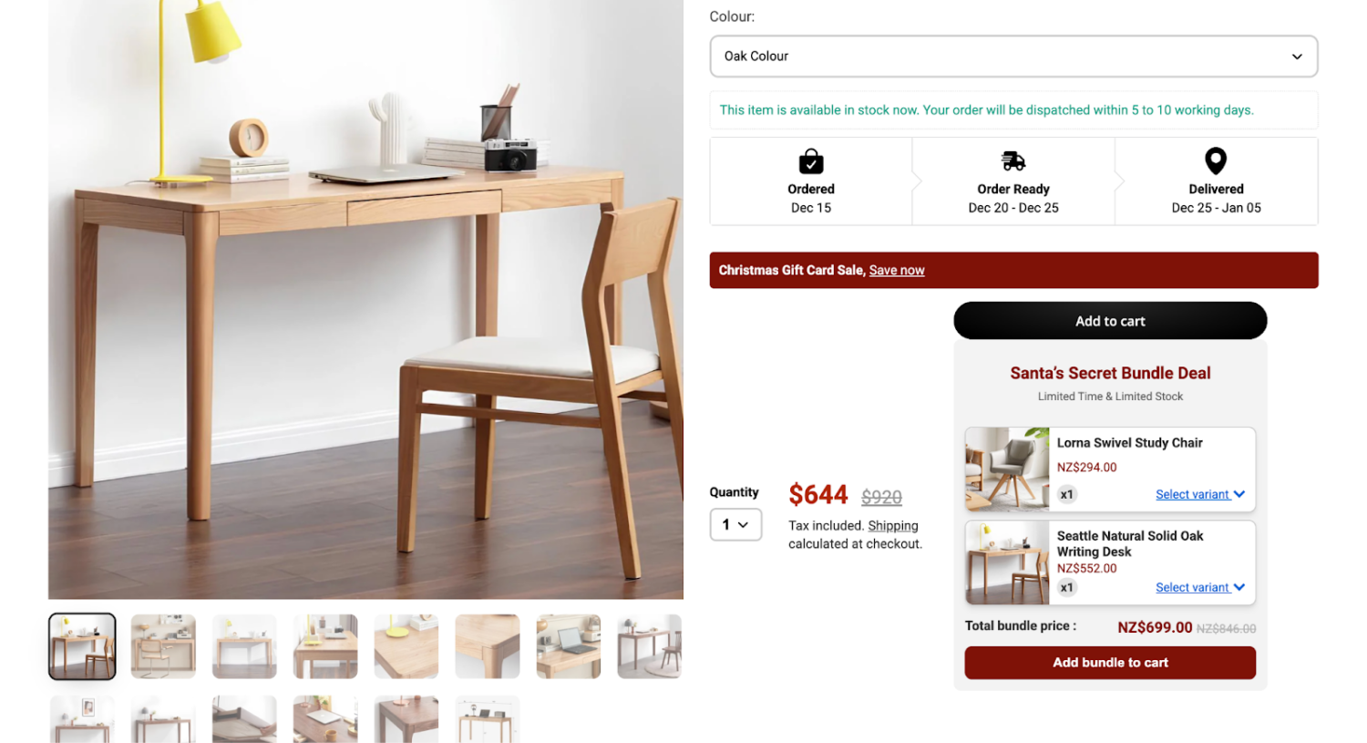 Classic discounted bundle example
