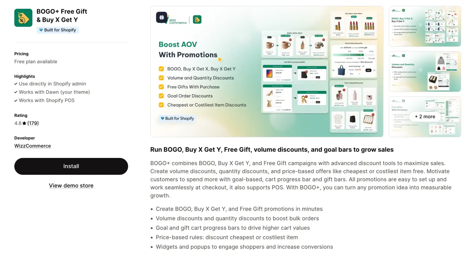 Bogo+ App For Bxgy, Gifts, And Goal Bars