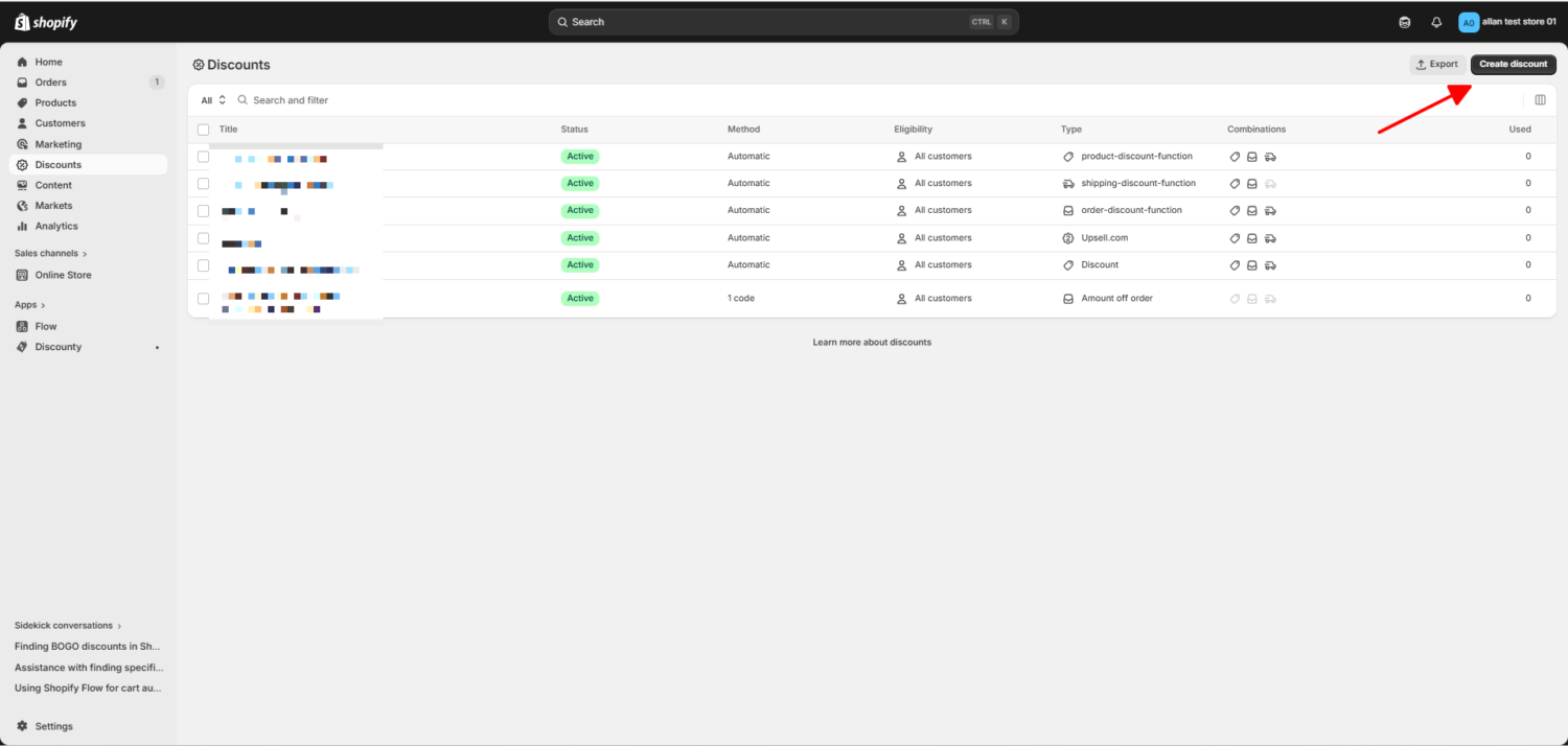 Create discount tier with Shopify native discount
