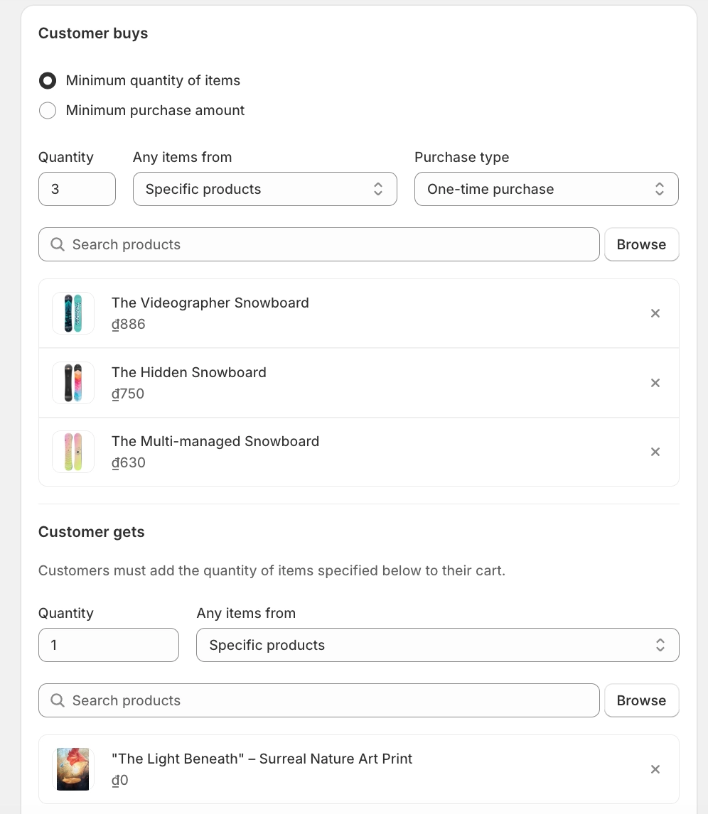 Shopify Buy X Get Y Discount Rule Setup