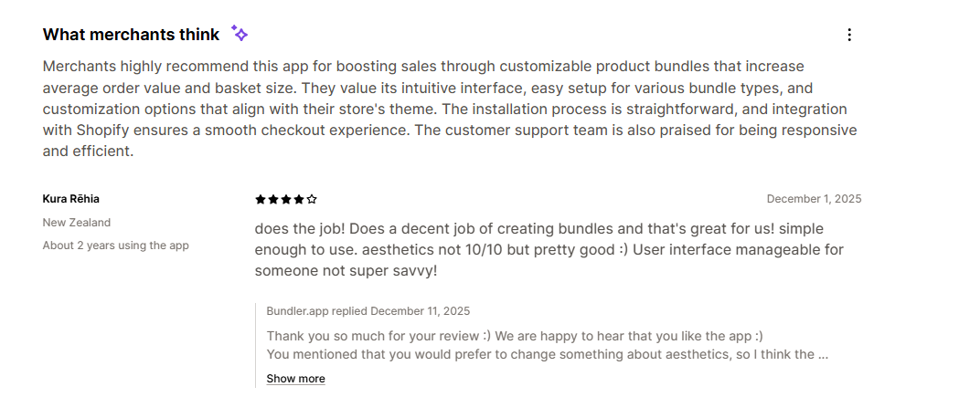 Bundler customer review
