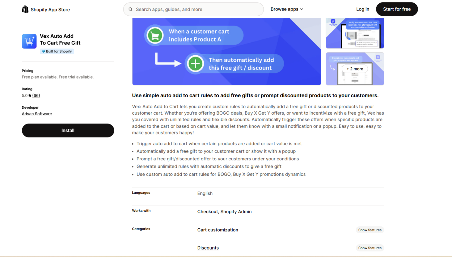 Vex Auto add to cart
