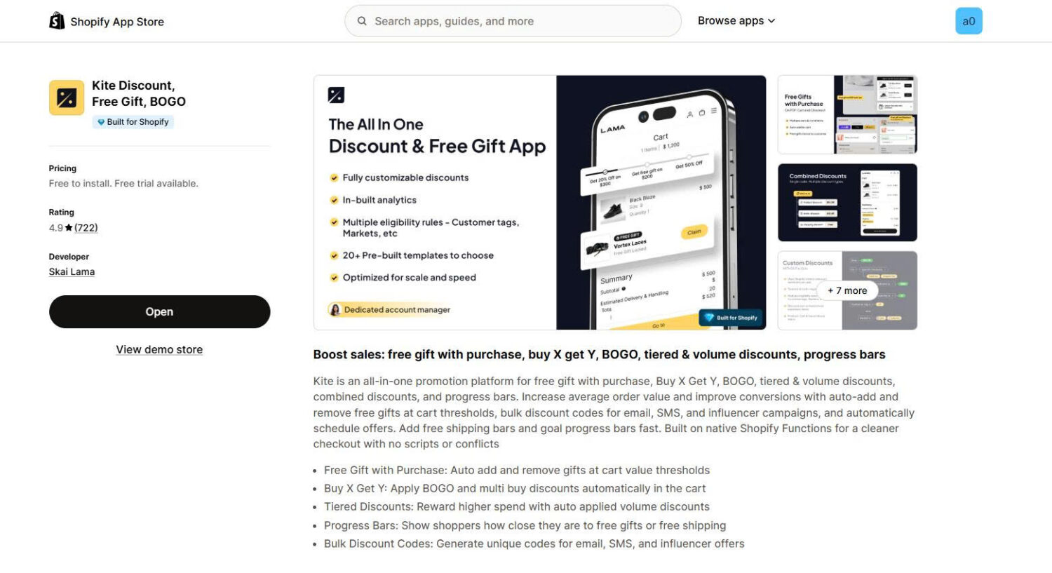 Kite Discount Free Gift