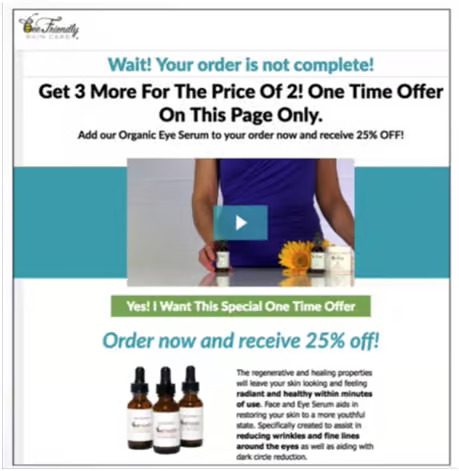 One-click upsell offer by BeeFriendly