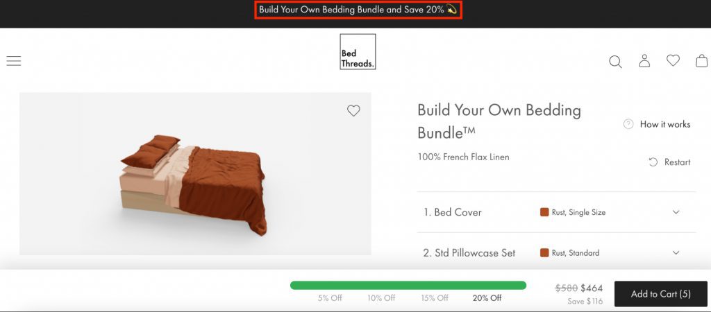 Announcement Bar Promoting Byob