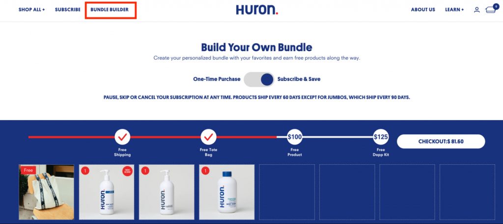 Put "Build Your Own Bundle" page In High Traffic Homepage Section