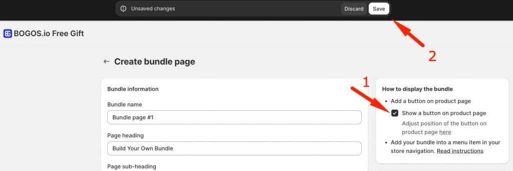 Enable "Build Your Own Bundle" Button On Product Page
