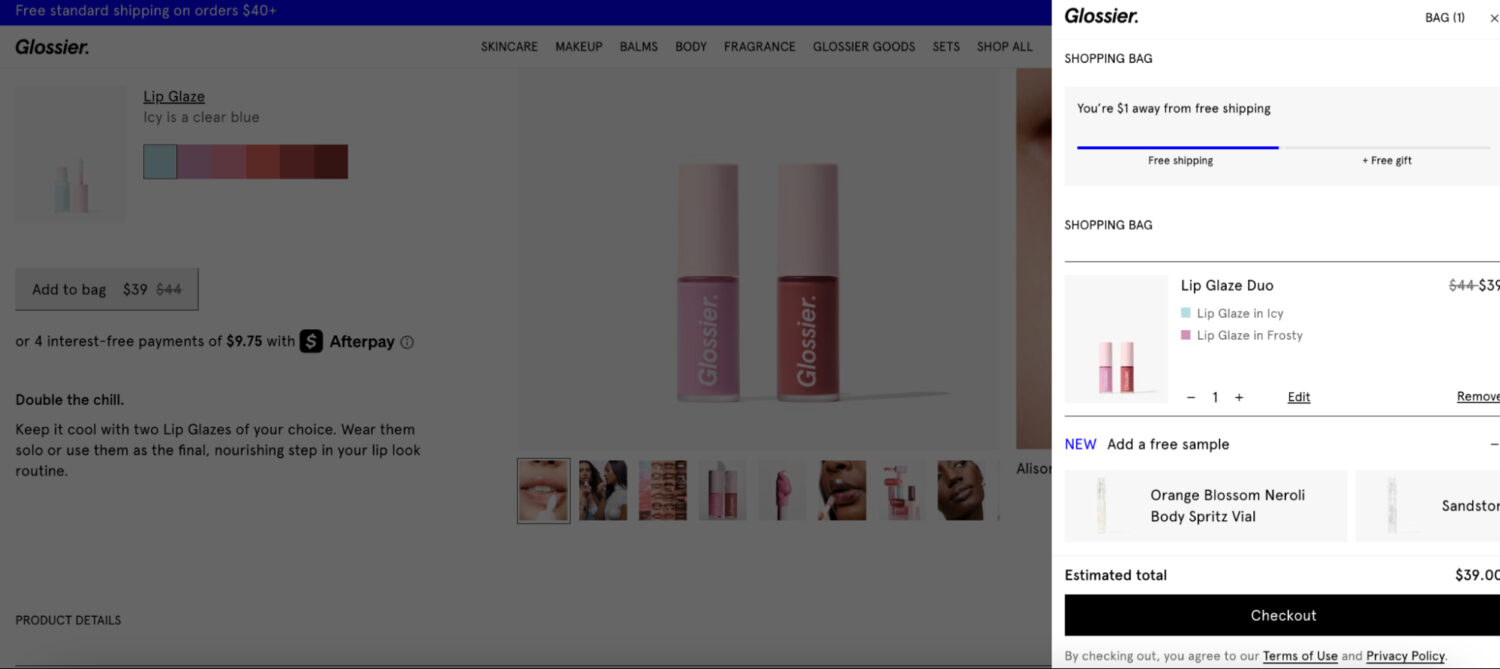Gloxie Tiered Cart Rewards
