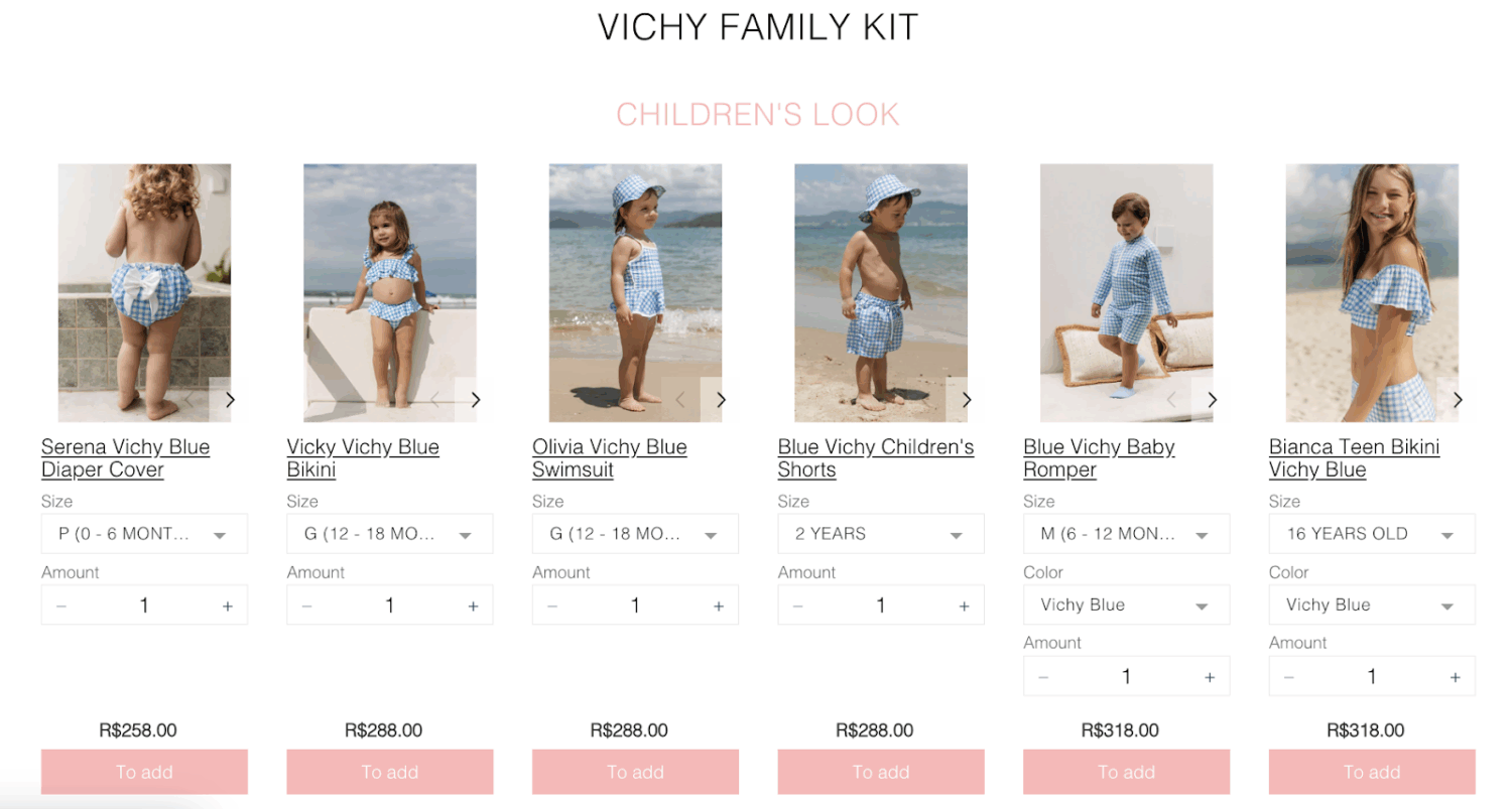 Vichy Family Kit "Build your own bundle" section