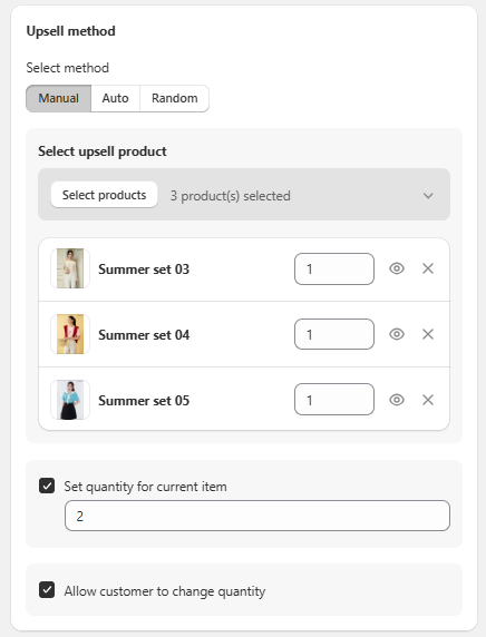 BOGOS's upsell methods
