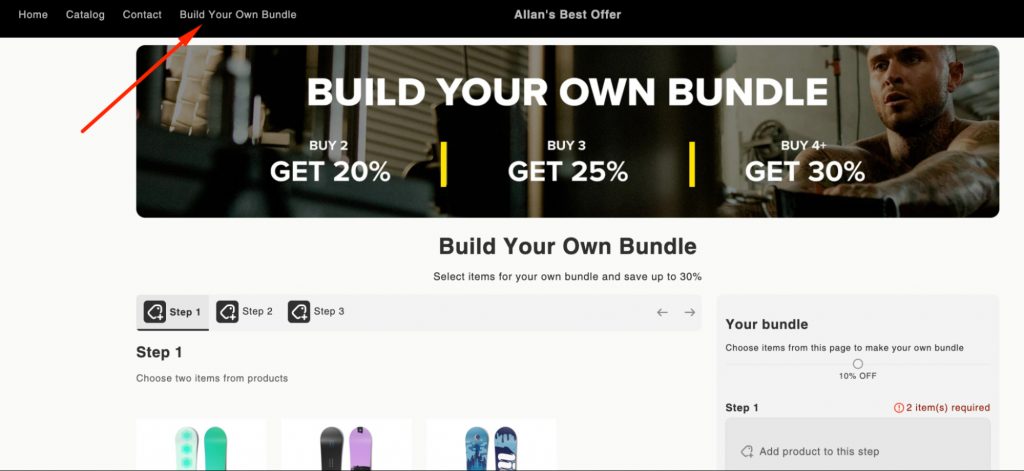 Result Of Byob Section In Shopify Store