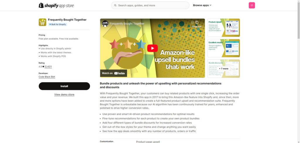 Frequently bought together Shopify app