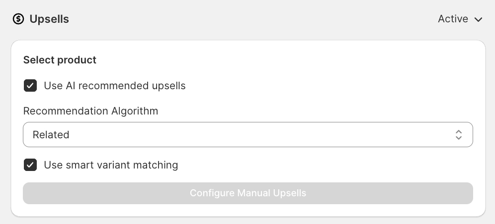 Upcart Ai Recommended Upsells