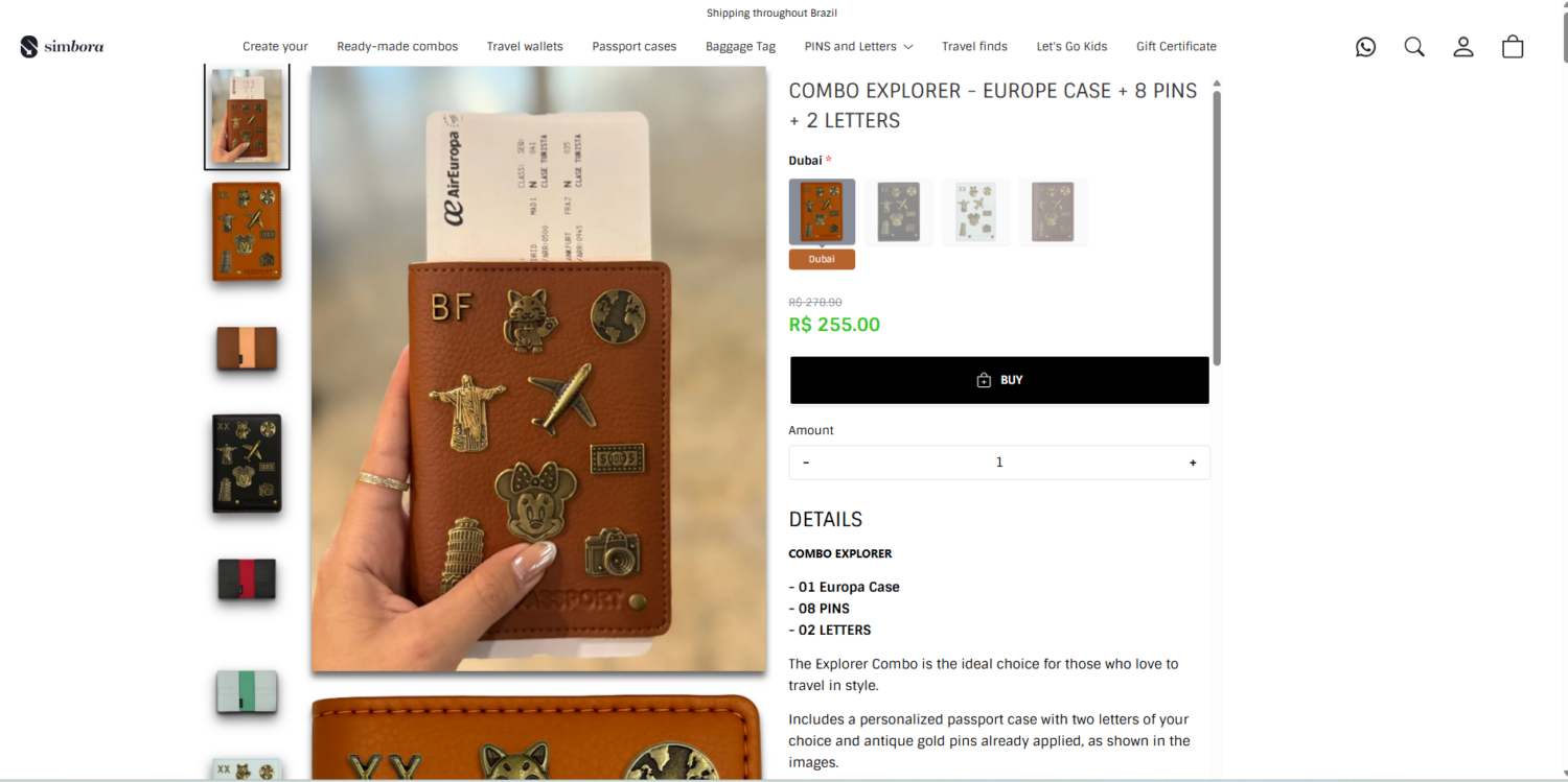 Shopify product page example
