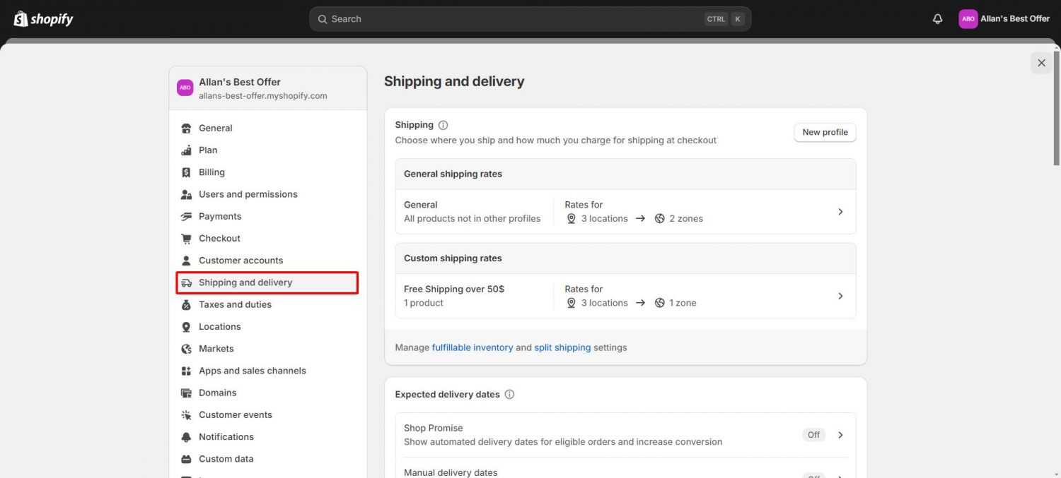 Choose Shipping and Delivery