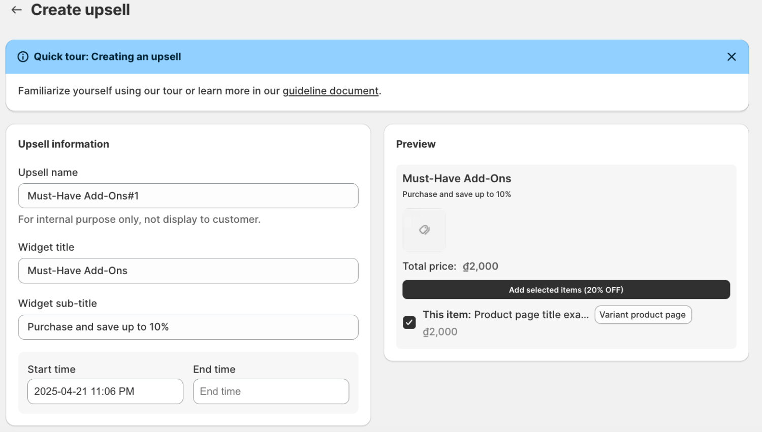 Enter Offer Details When Cross Sell With Product Add Ons In Bogos