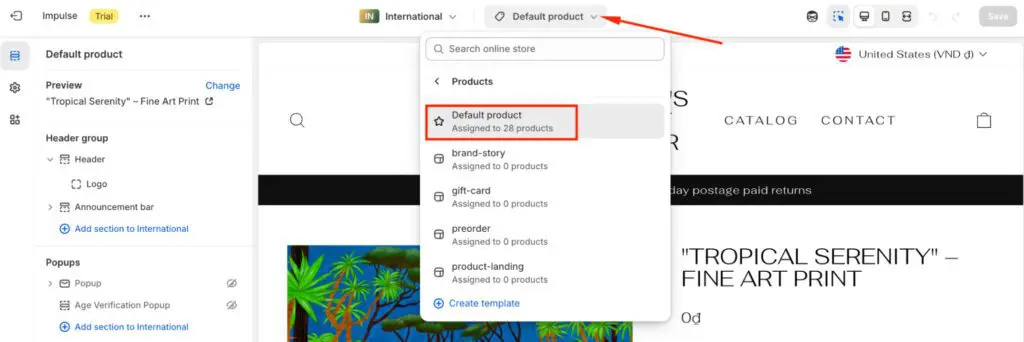 Customize Shopify product page