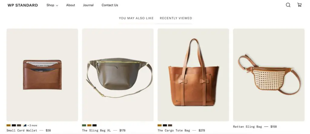 WP Standard "You may also like" section
