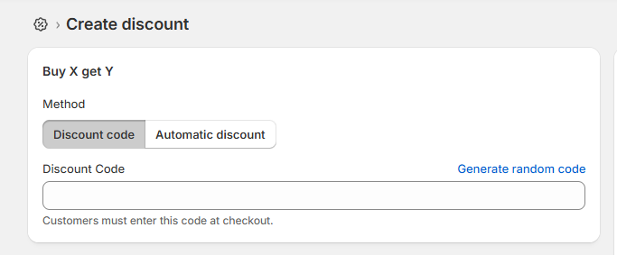Choose discount method

