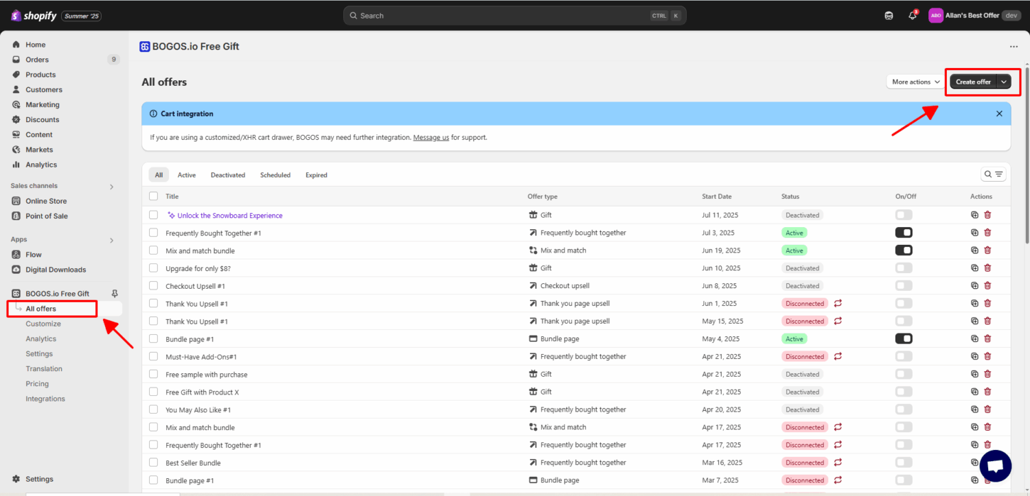 BOGOS admin dashboard