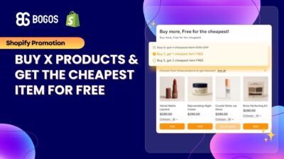 How to Create a “Buy X Products And Get The Cheapest Item For Free” Promotion on Shopify?