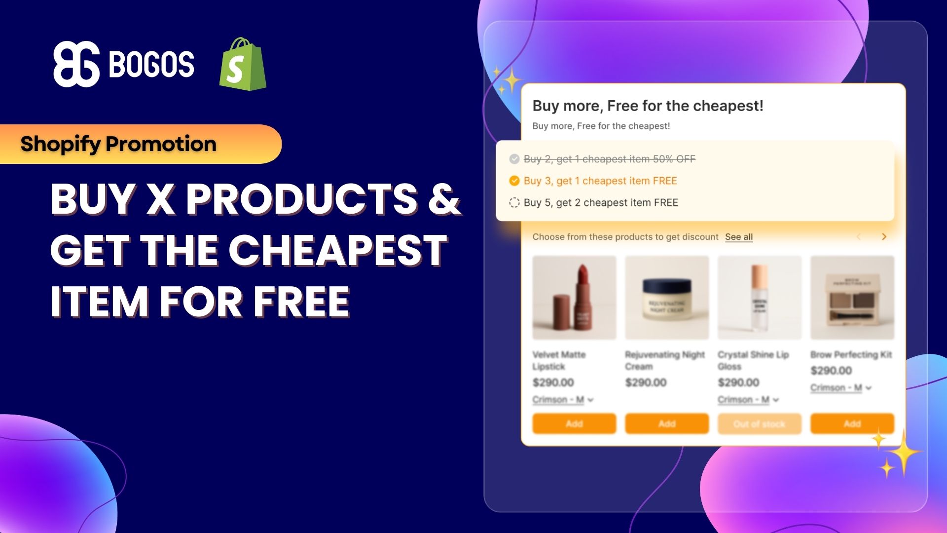 How to Create a “Buy X Products And Get The Cheapest Item For Free” Promotion on Shopify?