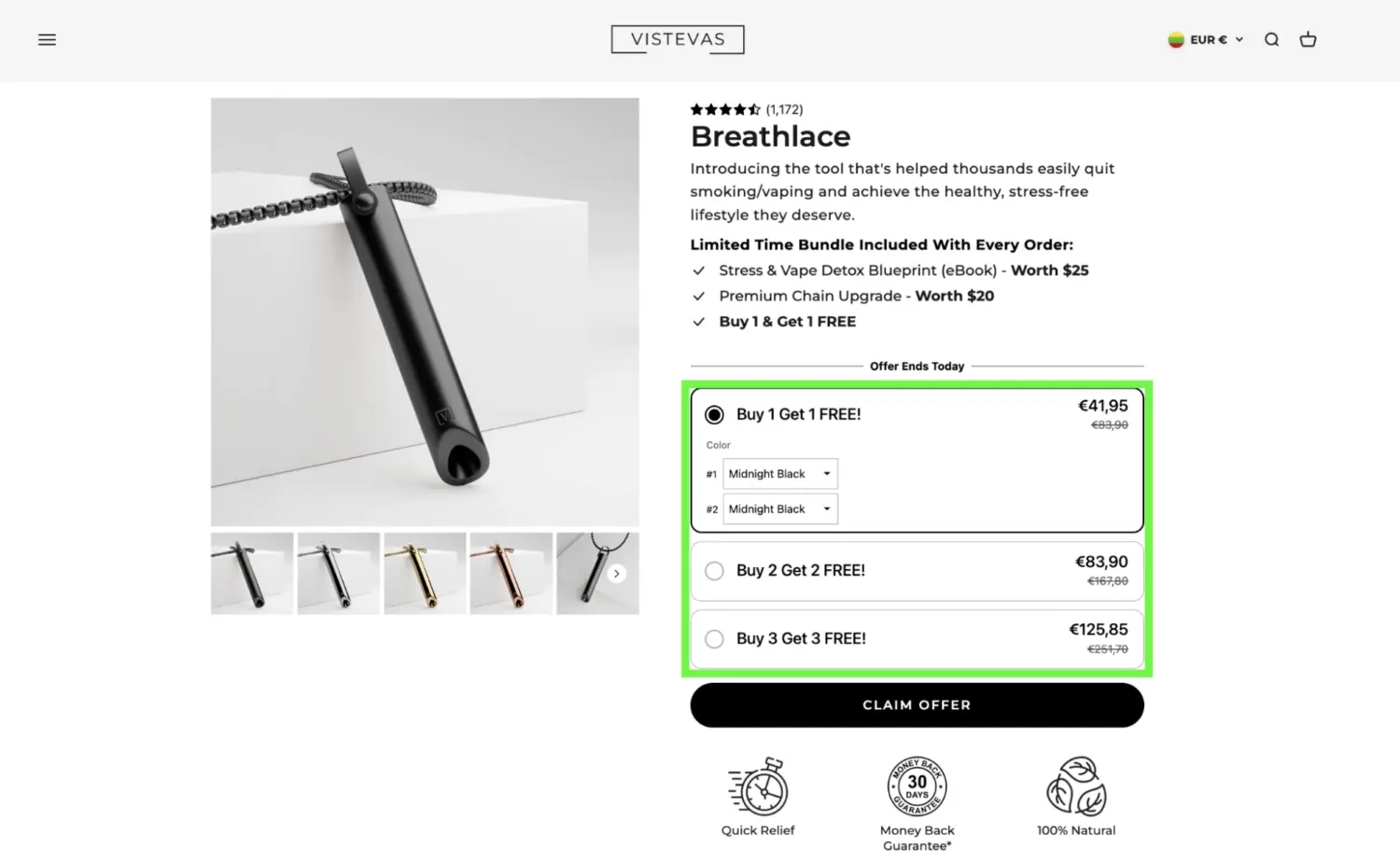Breathlace Buy One Get One Offer