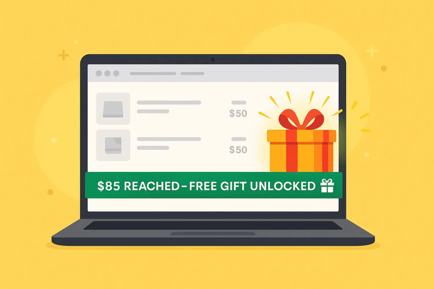 Cart Threshold Free Gift Unlocked