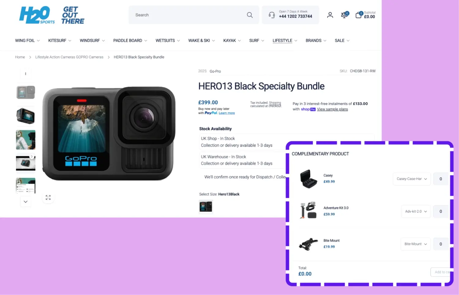 Gopro Hero Bundle Page With Complementary Accessory Add Ons