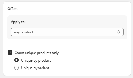 Choose triggered products
