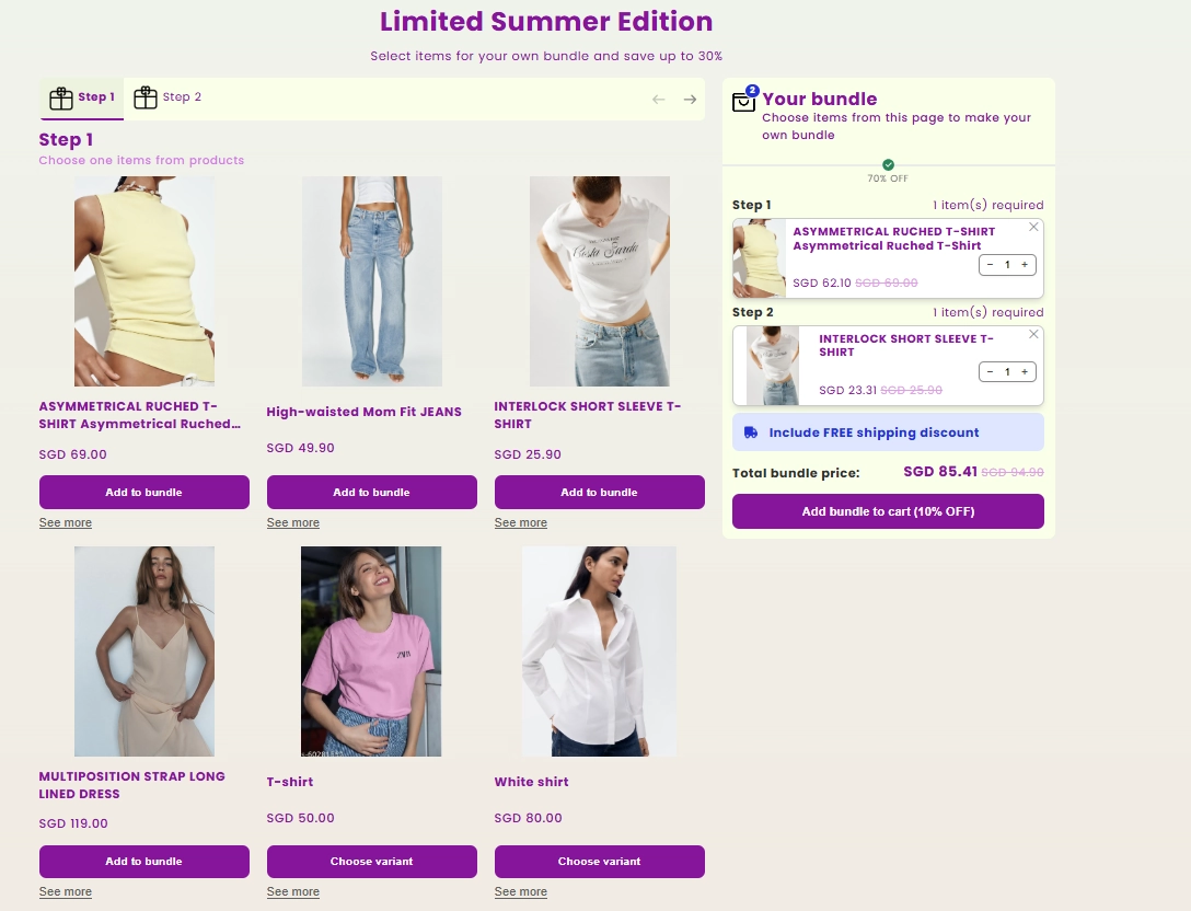 Limited Summer Edition Build Your Own Bundle Page