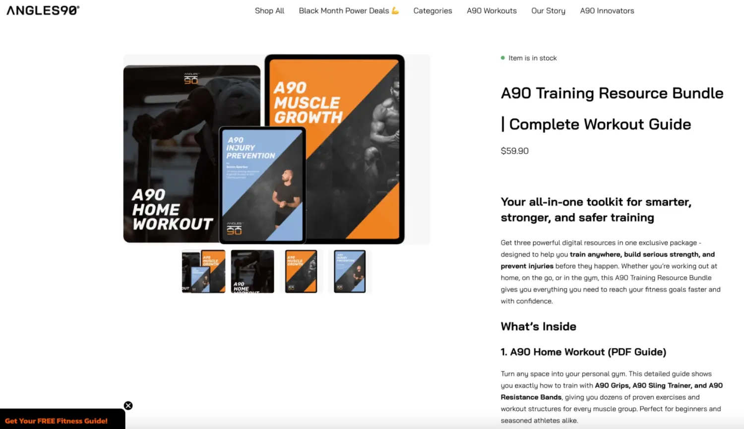 Workout Guide Digital Bundle Display