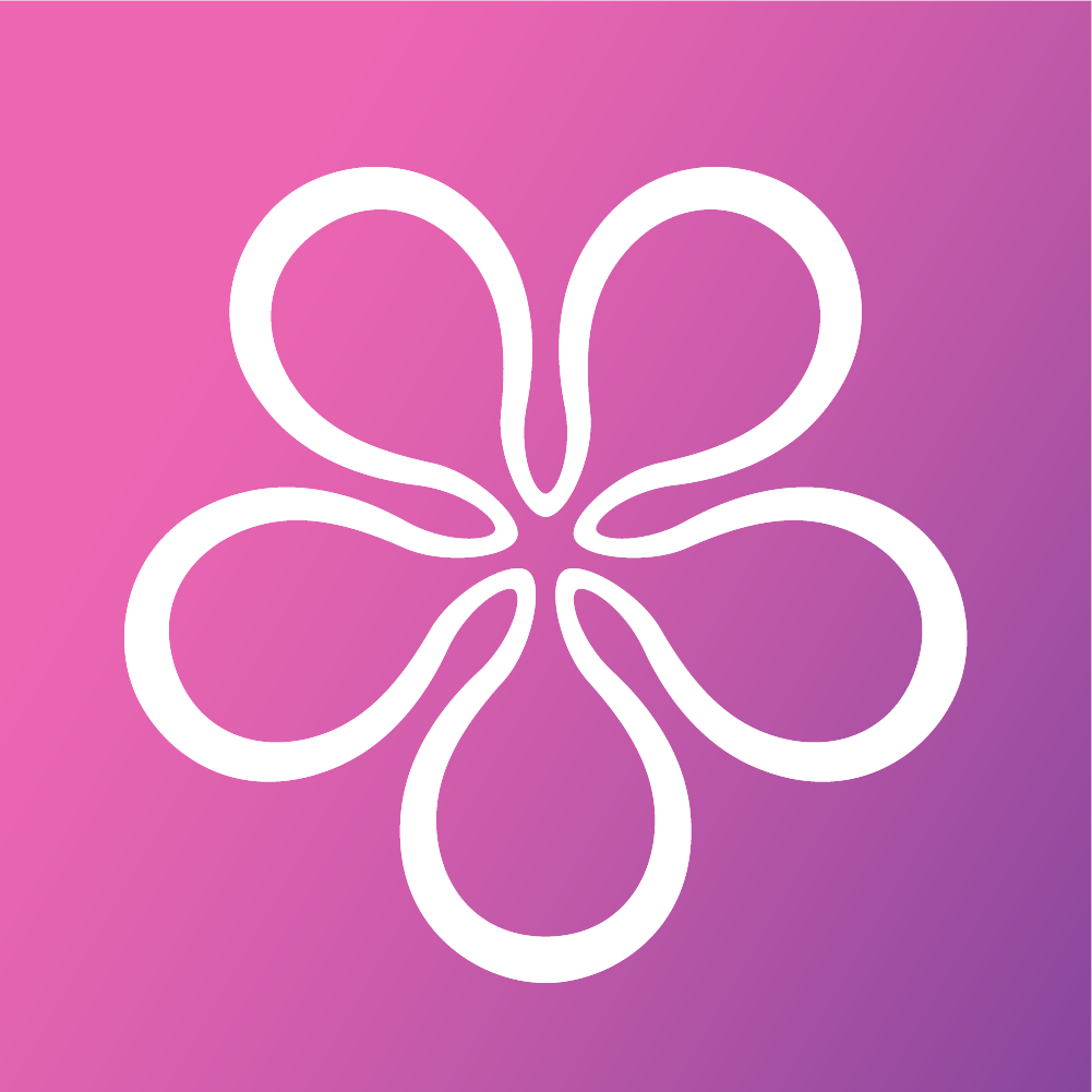 5. Pink Background White Logo 1