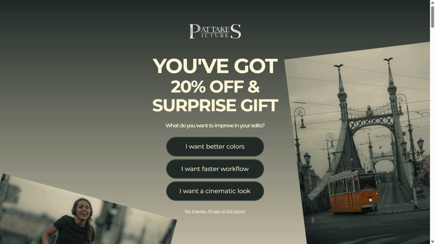 Popup On Patrik's Website