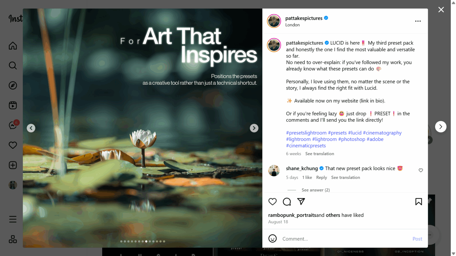 Patrik features his free gift run by BOGOS Shopify app on his social media