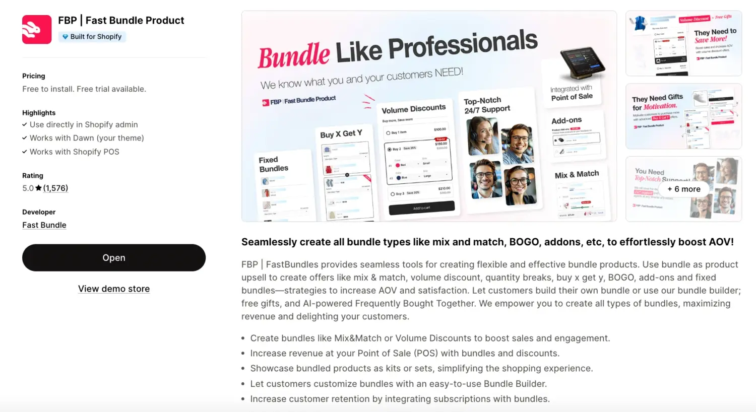 Fast Bundle App Listing With Volume Discounts And Addons