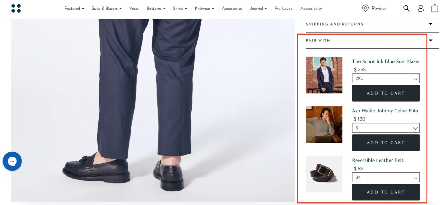Pair With Sidebar Fbt Widget On Product Page