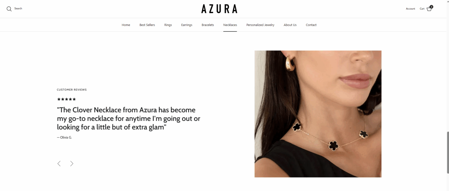 Social Proof example
