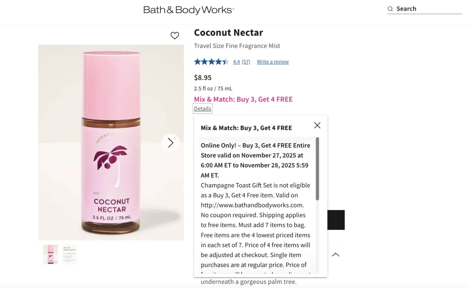 Bath Body Works Buy3get4 Mix And Match Offer