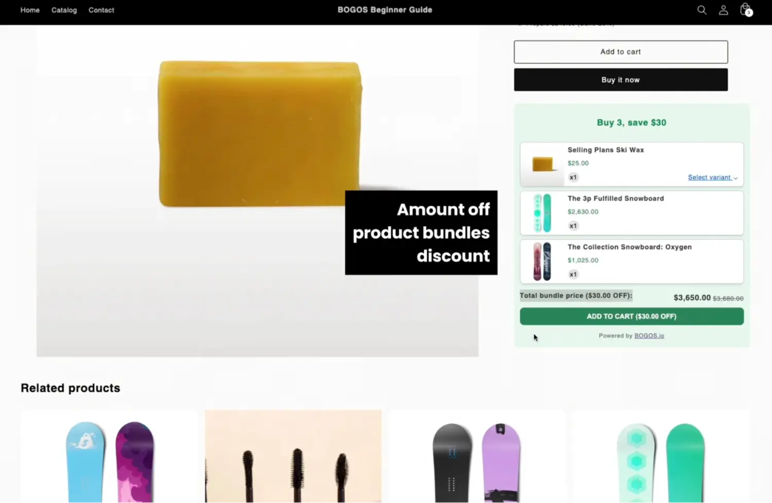 Bogos Amount Off Bundle Discount On Shopify