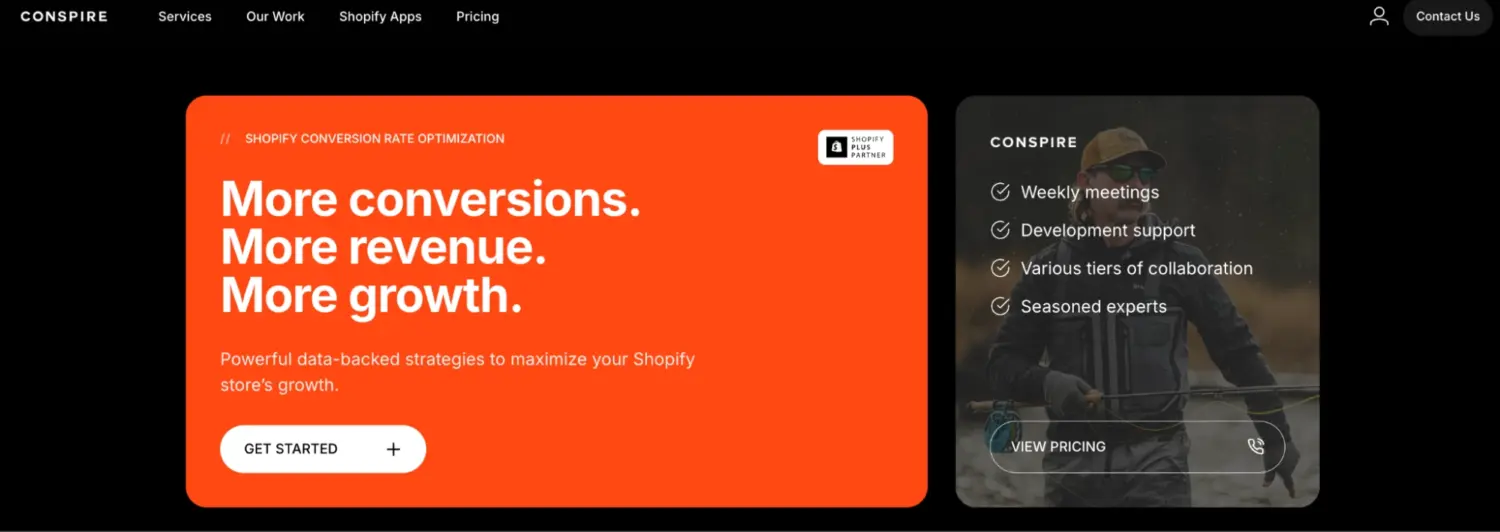 Conspire Shopify Cro Agency Revenue Growth Messaging