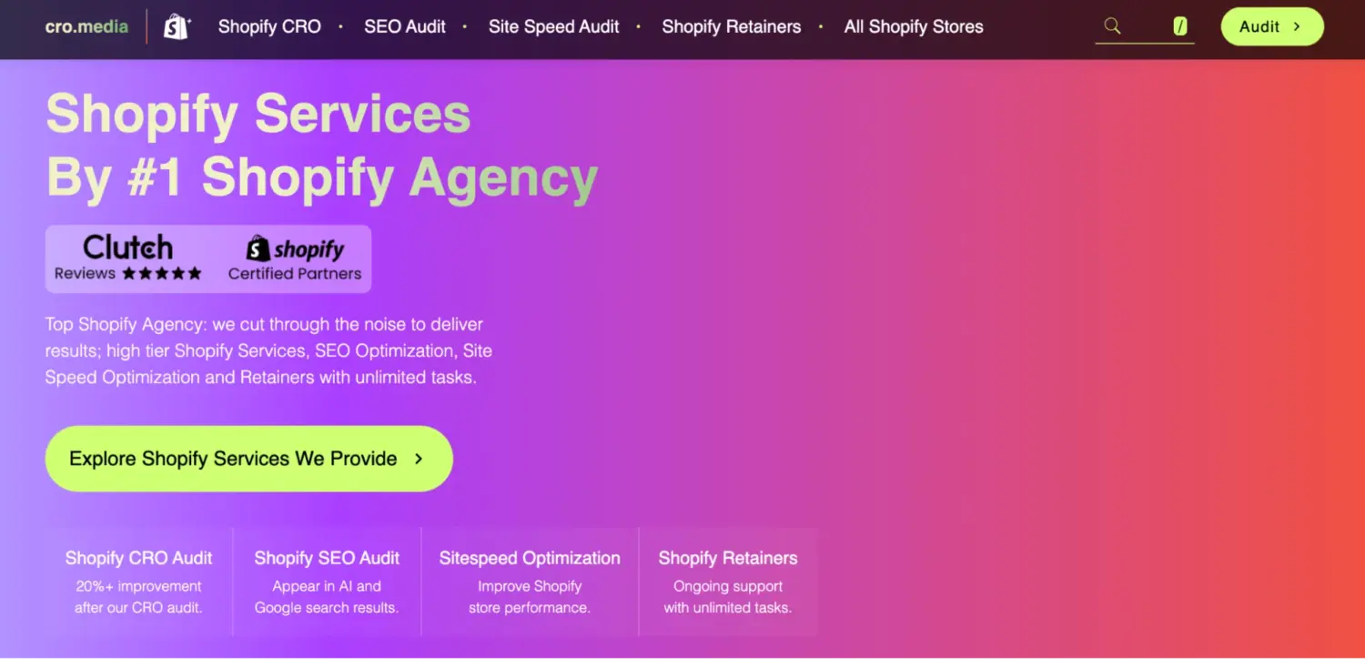 Cro Media Shopify Cro Seo And Site Speed Services