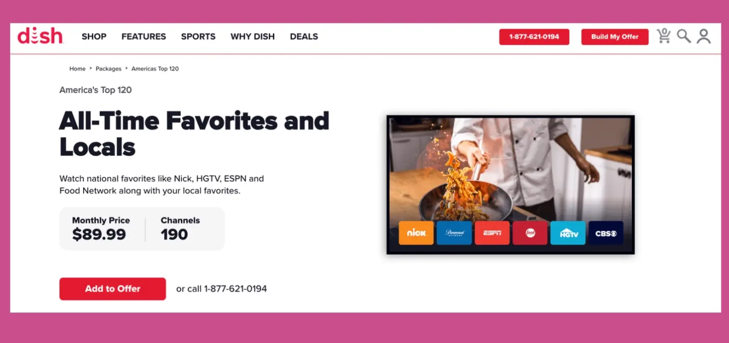 Dish Tv Package Example Of Pure Bundling