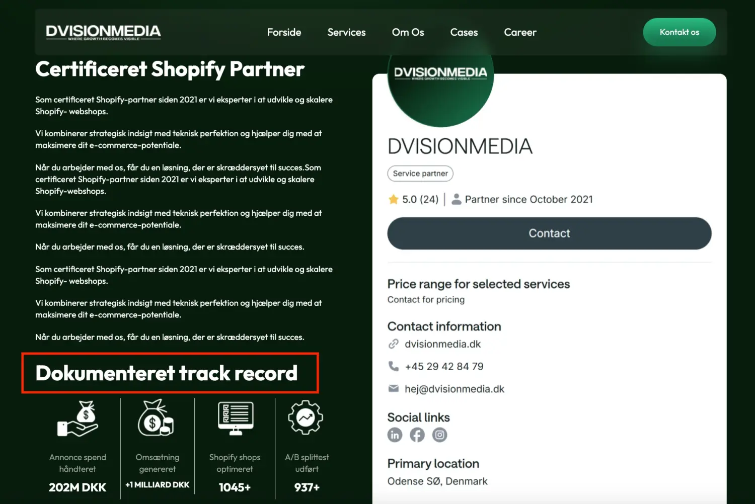 Dvisionmedia Certified Shopify Partner Documented Cro Results