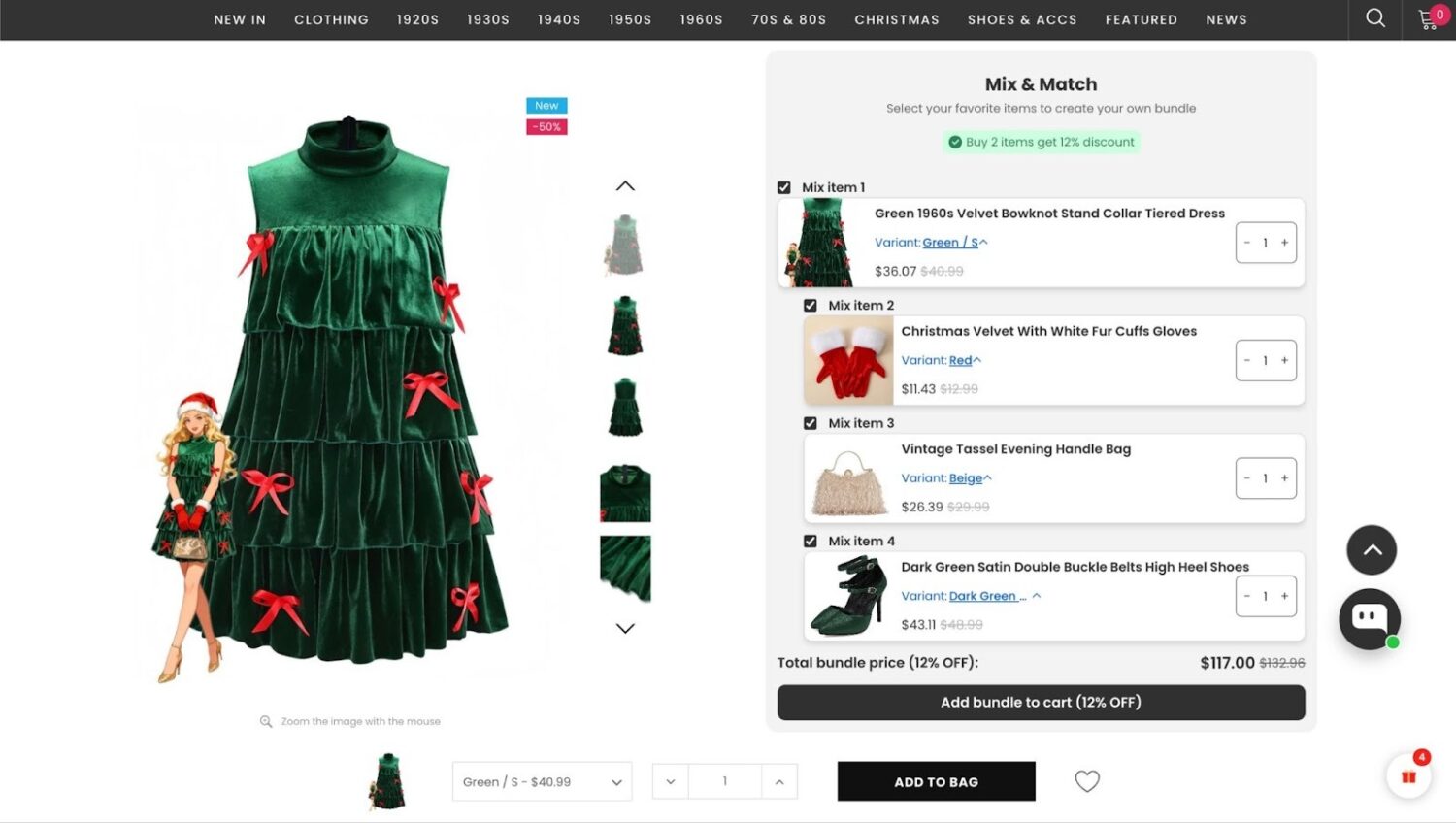 Retro Stage Mix-and-Match with Tiered Discounts