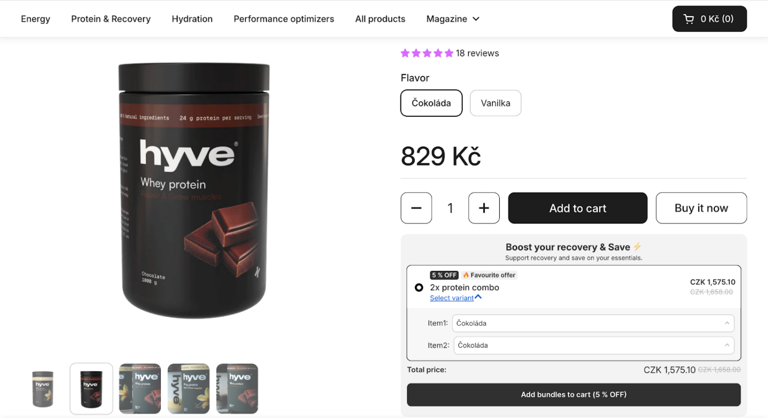 Hyve Nutrition volume discounts example
