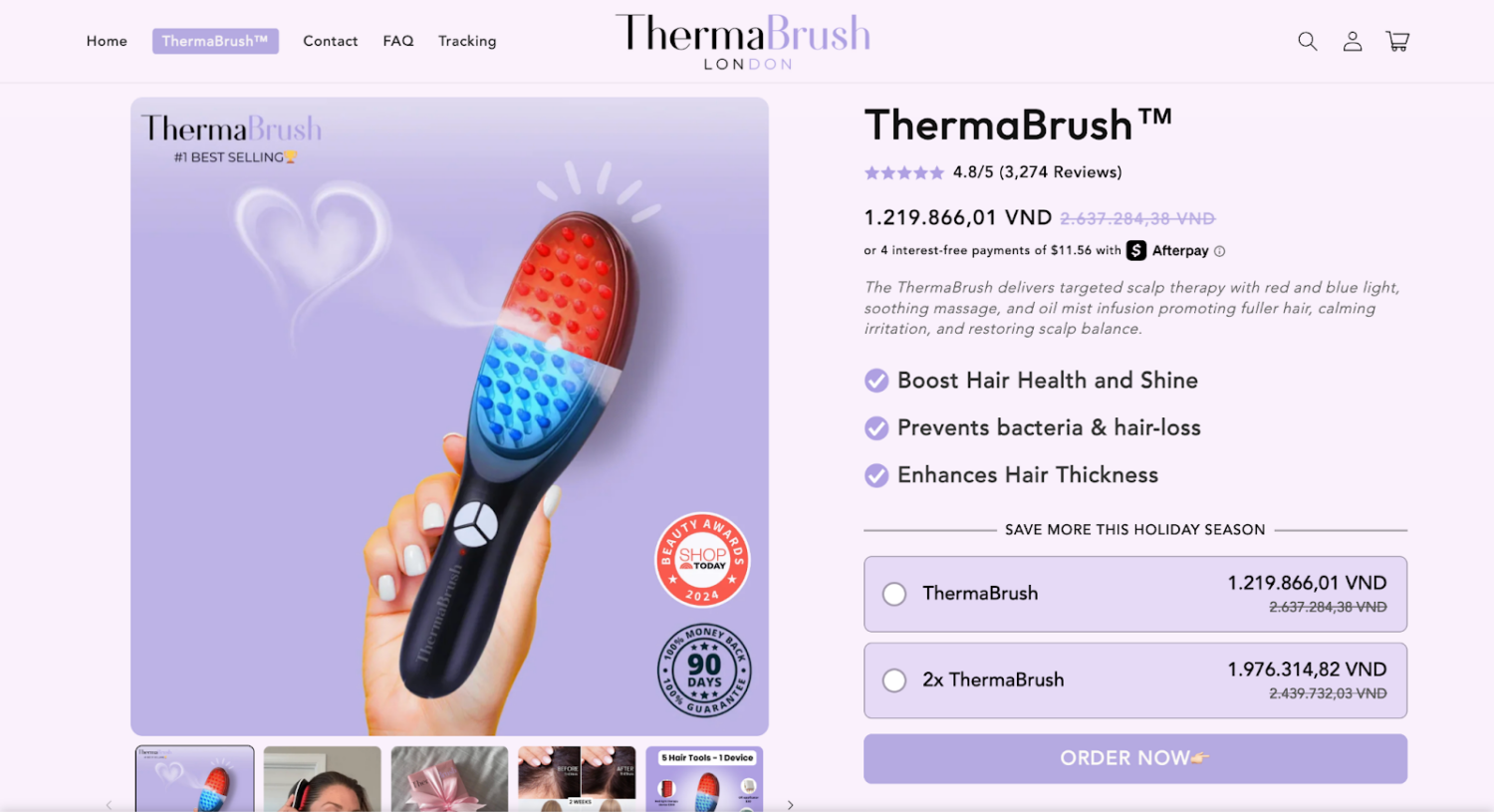 ThermaBrush volume discounts example

