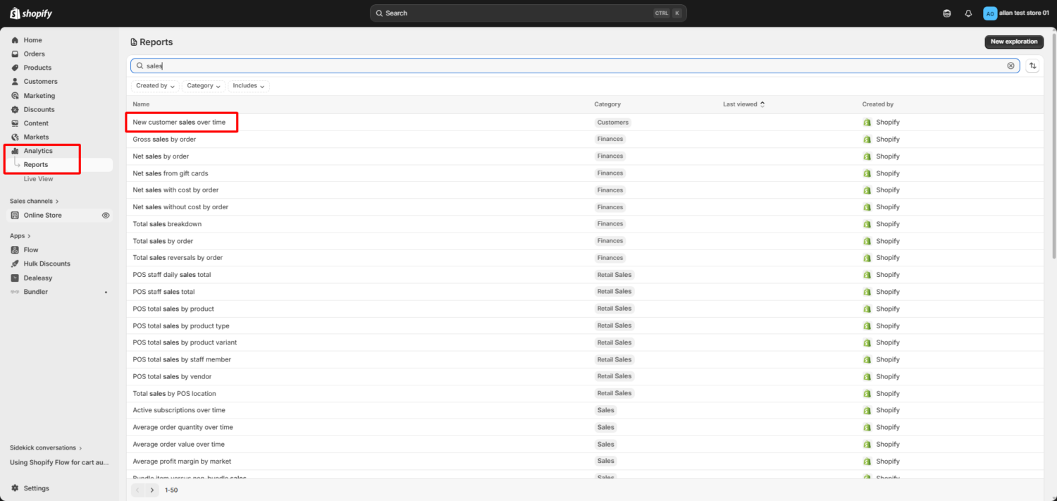 New Customers Sales Over Time