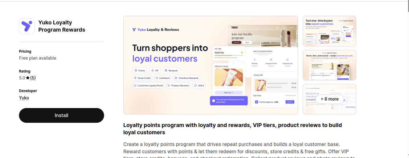 Yuko Loyalty Program Rewards

