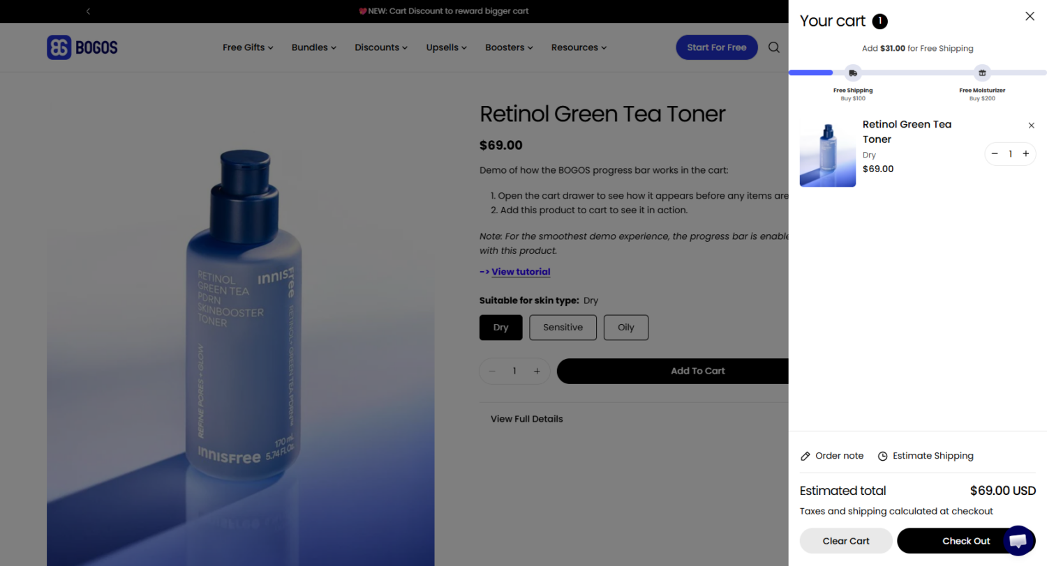 tiered gift with purchase
